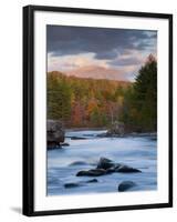 Maine, West Branch of the Penobscot River and Mount Katahdin in Baxter State Park, USA-Alan Copson-Framed Photographic Print