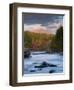 Maine, West Branch of the Penobscot River and Mount Katahdin in Baxter State Park, USA-Alan Copson-Framed Photographic Print