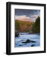 Maine, West Branch of the Penobscot River and Mount Katahdin in Baxter State Park, USA-Alan Copson-Framed Photographic Print