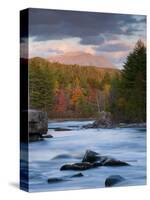 Maine, West Branch of the Penobscot River and Mount Katahdin in Baxter State Park, USA-Alan Copson-Stretched Canvas