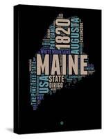 Maine Word Cloud 1-NaxArt-Stretched Canvas