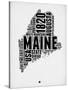 Maine Word Cloud 2-NaxArt-Stretched Canvas