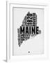 Maine Word Cloud 2-NaxArt-Framed Art Print