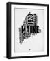 Maine Word Cloud 2-NaxArt-Framed Art Print