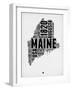 Maine Word Cloud 2-NaxArt-Framed Art Print