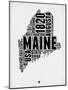 Maine Word Cloud 2-NaxArt-Mounted Art Print