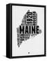 Maine Word Cloud 2-NaxArt-Framed Stretched Canvas