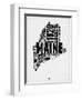 Maine Word Cloud 2-NaxArt-Framed Premium Giclee Print