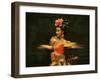 Mainland China Dance Group Perform an Arrangement Depicting Buddhist Imagery Found in the Grottoes -null-Framed Photographic Print