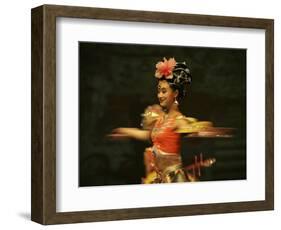 Mainland China Dance Group Perform an Arrangement Depicting Buddhist Imagery Found in the Grottoes -null-Framed Photographic Print