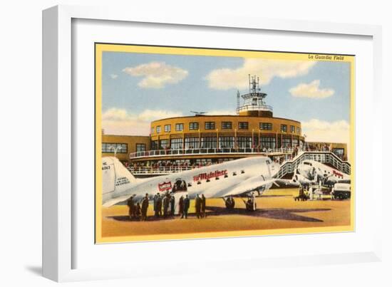 Mainliner, Laguardia Field-null-Framed Art Print