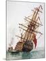 Maintenance of Hull of Ship-null-Mounted Giclee Print