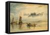 Mainz and Kastell, 1817-J. M. W. Turner-Framed Stretched Canvas