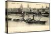 Mainz Rhein, Dampfer Matthias Stinnes, Ortschaft-null-Stretched Canvas