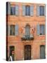 Mairie Office with Typical Ochre Coloured Walls, Roussillon, Parc Naturel Regional Du Luberon, Vauc-Peter Richardson-Stretched Canvas