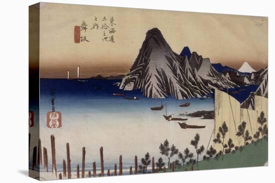 Maisaka, vue d'Imagiri-Ando Hiroshige-Stretched Canvas