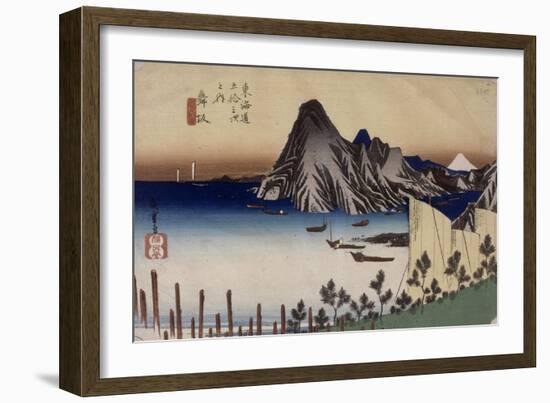 Maisaka, vue d'Imagiri-Ando Hiroshige-Framed Giclee Print