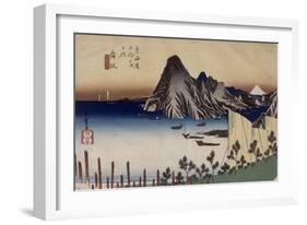 Maisaka, vue d'Imagiri-Ando Hiroshige-Framed Giclee Print