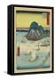 Maisaka-Ando Hiroshige-Framed Stretched Canvas