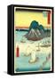 Maisaka-Utagawa Hiroshige-Framed Stretched Canvas