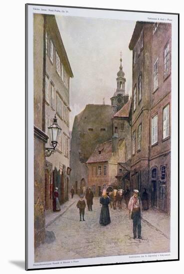 Maiselova Ulice, Prague, Illustration from 'stara Praha-Vaclav Jansa-Mounted Giclee Print