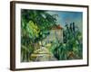 Maison au toit rouge-House with a red roof, 1887-90 Canvas, 73 x 92 cm.-Paul Cezanne-Framed Giclee Print