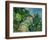 Maison au toit rouge-House with a red roof, 1887-90 Canvas, 73 x 92 cm.-Paul Cezanne-Framed Giclee Print