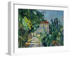 Maison Au Toit Rouge- House with a Red Roof, 1887-90-Paul Cézanne-Framed Giclee Print