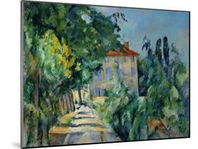 Maison Au Toit Rouge- House with a Red Roof, 1887-90-Paul Cézanne-Mounted Giclee Print