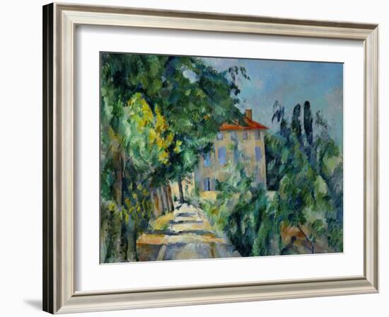 Maison Au Toit Rouge- House with a Red Roof, 1887-90-Paul Cézanne-Framed Giclee Print