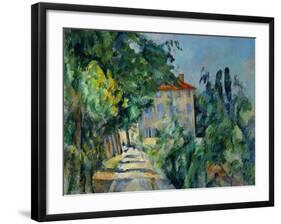 Maison Au Toit Rouge- House with a Red Roof, 1887-90-Paul Cézanne-Framed Giclee Print