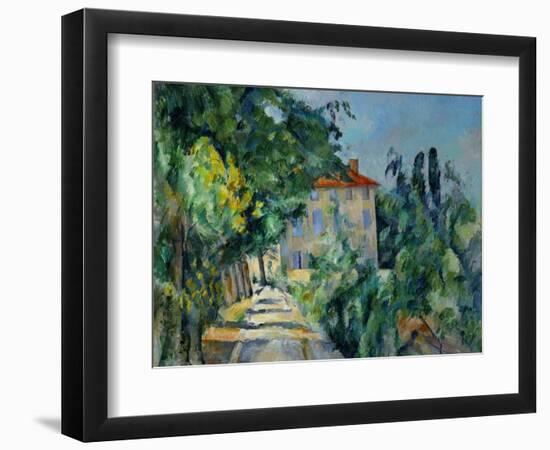 Maison Au Toit Rouge- House with a Red Roof, 1887-90-Paul Cézanne-Framed Premium Giclee Print