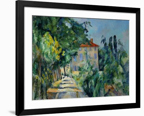 Maison Au Toit Rouge- House with a Red Roof, 1887-90-Paul Cézanne-Framed Giclee Print