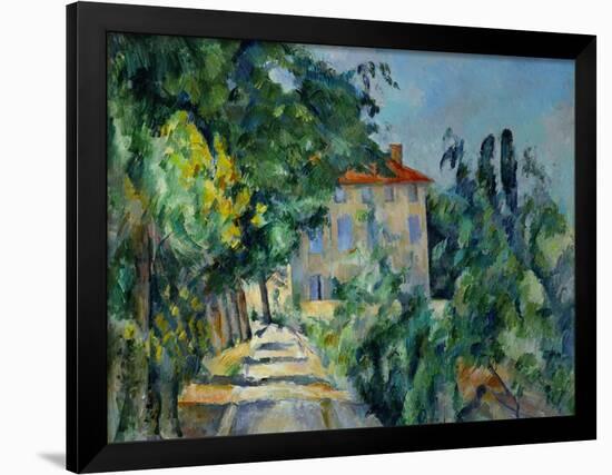 Maison Au Toit Rouge- House with a Red Roof, 1887-90-Paul Cézanne-Framed Giclee Print