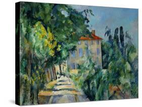 Maison Au Toit Rouge- House with a Red Roof, 1887-90-Paul Cézanne-Stretched Canvas