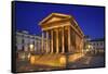 Maison Carree at Dusk-Jon Hicks-Framed Stretched Canvas