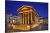 Maison Carree at Dusk-Jon Hicks-Stretched Canvas