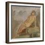 Maison de Marcus Lucretius Fronto; Narcisse se mirant dans l'eau d'un ruisseau (détail)-null-Framed Giclee Print