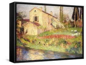 Maison de Marie-Louise-Henri Martin-Framed Stretched Canvas