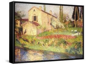 Maison de Marie-Louise-Henri Martin-Framed Stretched Canvas