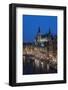 Maison Du Roi at Dusk, Grand Place, UNESCO World Heritage Site, Brussels, Belgium, Europe-Charles Bowman-Framed Photographic Print