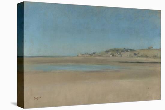 Maisons au bord de la mer-Edgar Degas-Stretched Canvas