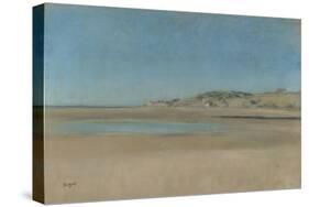 Maisons au bord de la mer-Edgar Degas-Stretched Canvas