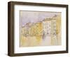 Maisons ensoleillées au bord de l'eau, à Saint Tropez-Paul Signac-Framed Giclee Print