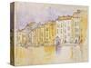 Maisons ensoleillées au bord de l'eau, à Saint Tropez-Paul Signac-Stretched Canvas