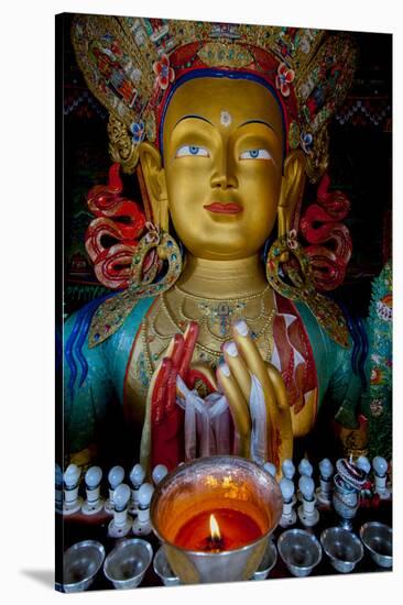 Maitreya Buddha at Thiksey Monastery, Leh, Ledakh, India-Ellen Clark-Stretched Canvas