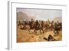 Maiwand 1880: Saving the Guns, 1882-Richard Caton Woodville II-Framed Giclee Print