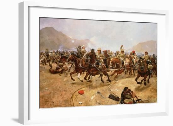 Maiwand 1880: Saving the Guns, 1882-Richard Caton Woodville II-Framed Giclee Print