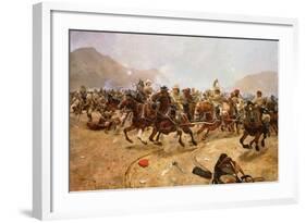 Maiwand 1880: Saving the Guns, 1882-Richard Caton Woodville II-Framed Giclee Print