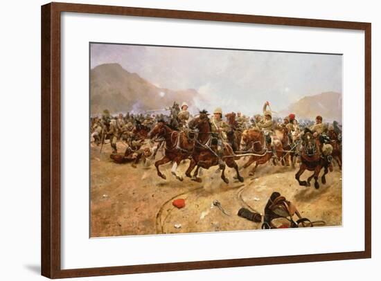 Maiwand 1880: Saving the Guns, 1882-Richard Caton Woodville II-Framed Giclee Print